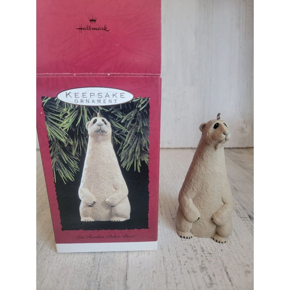 Hallmark Lou Rankin polar bear ornament Xmas